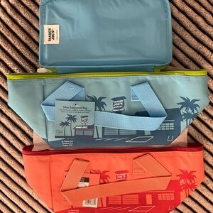 Trader Joe's Mini Cooler Bags - Peach (2) or Light Turquoise Blue (2) $20 EACH
